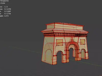 Schei Gate - Historic Landmark from Brasov 3D model