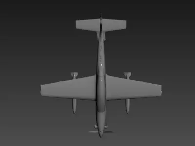 3D model of an aircraft Low-poly 3D model
