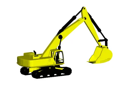 Cat Excavator 3D model