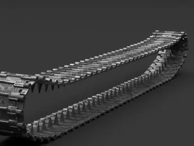 Tank chain Free low-poly 3D model