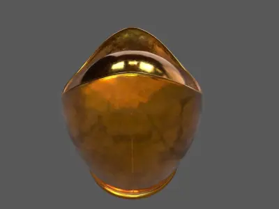 Gold Chinese Ingot Sycee Low-poly 3D model