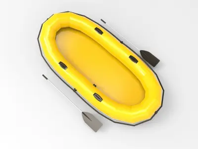 rubber boat 3D print model
