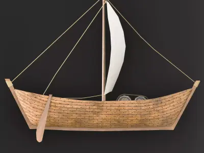 Brugge Boot Low-poly 3D model