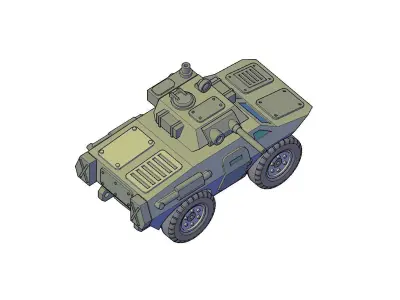 APC ARMORED VEHICLE Miniature 3D print model