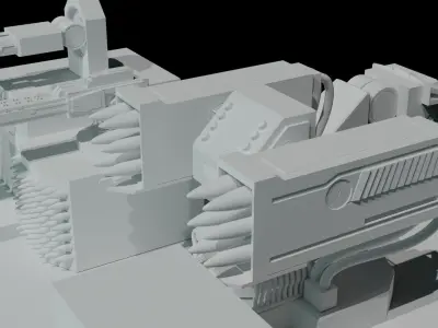 army weapon  Low-poly 3D model