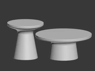 Coffee and Side Tables West Elm Part 02 3D model