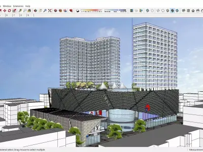 Sketchup Commercial Complex P5 3D model