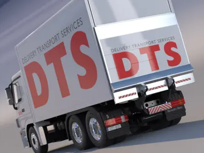New Mercedes Actros Box Truck 3D model