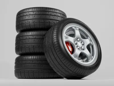 OZ Rim and brake 3D model