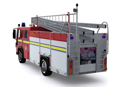 VOLVO FL6 FIRE TRUCK 3D model