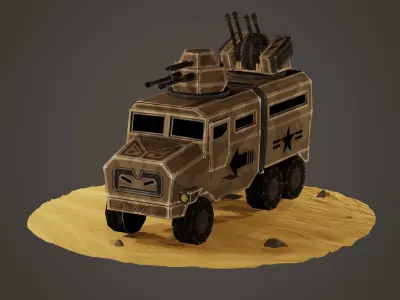 stylized military vehicles  3D Model Pack