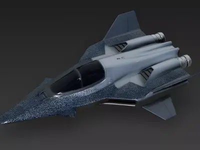 Realistic Stealth Fighter 3D Model Low-poly 3D model