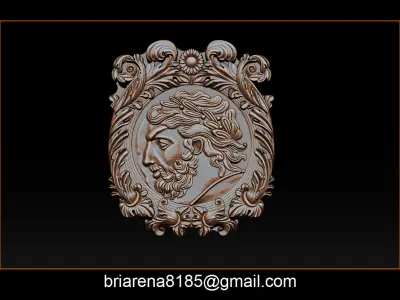 Roman coin frame 3D print model