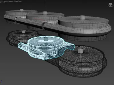 Tri Tesla Turbo - Concept 3D model