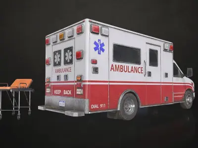 Ambulance Type 3 - V1 Low-poly 3D model
