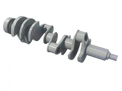 Crankshaft chevrolet engine 3D model