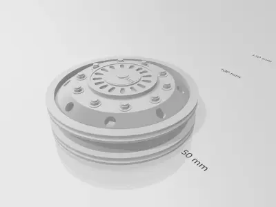 SIMPLE RIM AND HUB FOR 1 14 TRAILER OR TRUCK 3D print model purchase