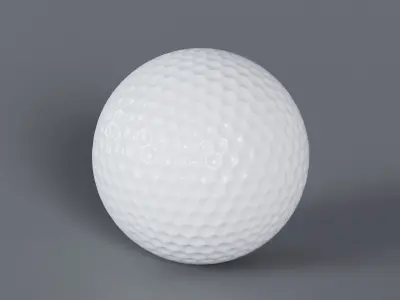  Low Poly Golf Ball 3D Model True PBR Renders Zero Cleanup UVs 4K PBR Textures 