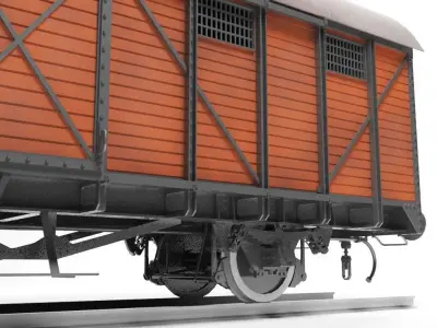 Unio 1937 Boxcar Wagon Free 3D model