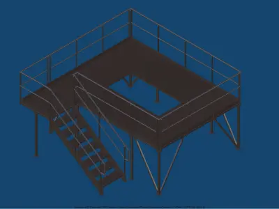 Industrial platform 3D model