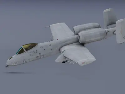 Pack - 9 Futuristic Assault  Recon Aircrafts Low-poly 3D model