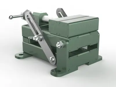 Angular clamp Low-poly 3D model