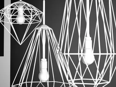 jspr diamonds ceiling light 3D model