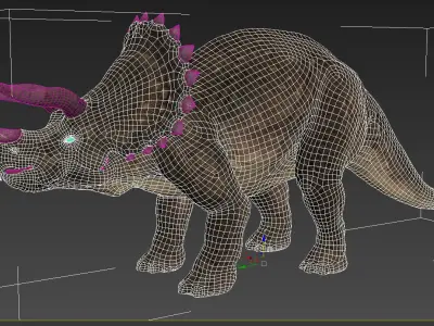 Triceratops dinosaur 3D model 2