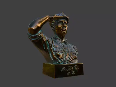 Military sculpture warrior  military battle war hero  soldier 3D print model 21