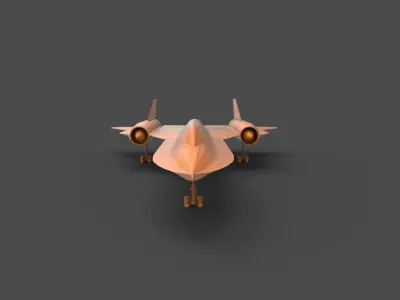 SR-71 fighter jet 3D print model