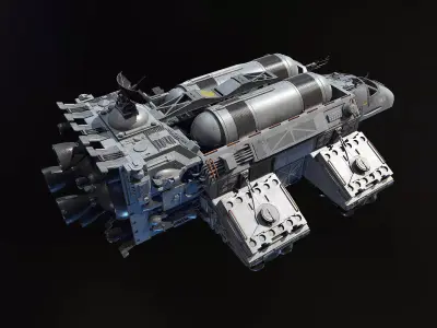 SpaceShip 3D model from CGTrader - Textured