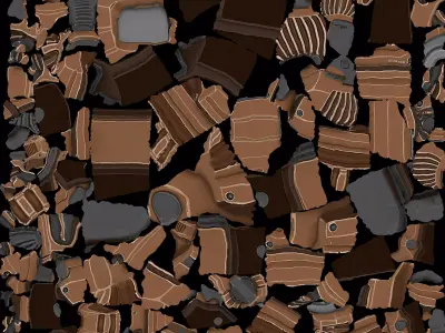 Bronze Pistol 3D model