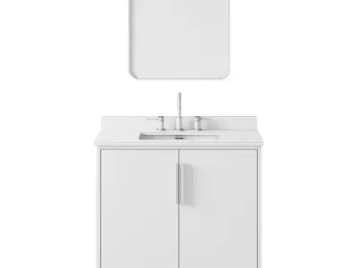 OVE Ira 36 Earthtone Driftwood Vanity 3D model