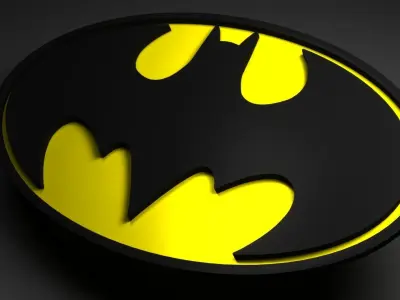 batman logo animated  Low-poly 3D model