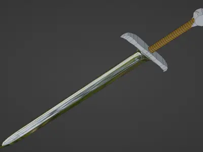 sword low-poly game ready of lord of rings Low-poly 3D model