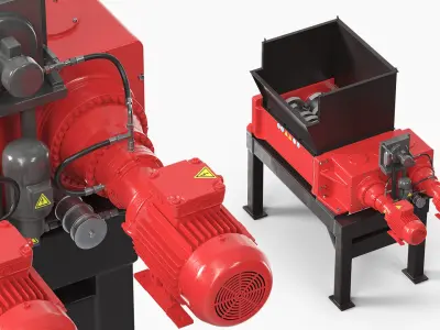  Heavy Duty Machinery Metal Shredder Red 