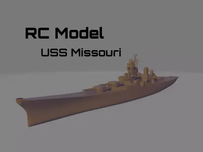 Uss Missouri battleship for RC 3D print model