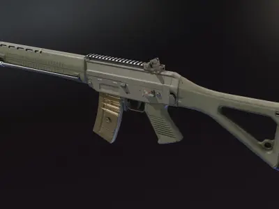 SIG SG 550 Low-poly 3D model