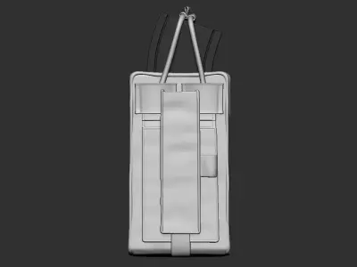 Military bag with ammunition 3D print model
