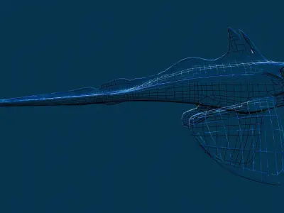 Ghost Shark 3D model Low-poly 3D model
