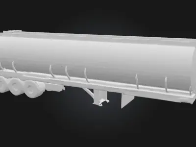 Tanker Trailer  Industrial Liquid Transport  3D model