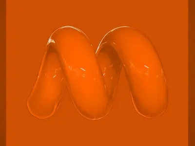 M Model Low-poly 3D model