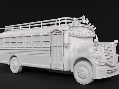 BUS CHICKENBUS- DIABLO ROJO-BURRAS-CHIVAS 3D print model