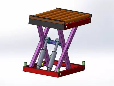 SCISSOR LIFT 3D model 2