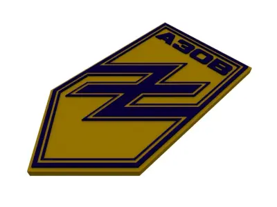 Emblem of the Azov Battalion 3D model