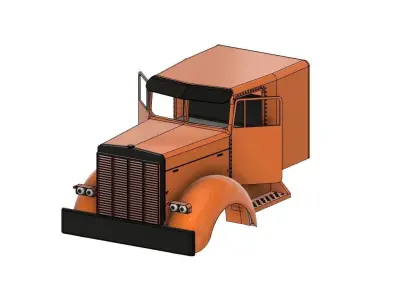 US TRUCK TAMIYA MODELL RC LKW TUNING FLACHES DACH LONG 3D print model