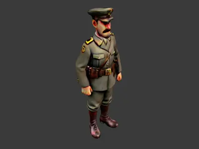 World War II British Military Low-poly 3D model