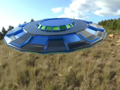 spaceship mesh Free low-poly 3D model