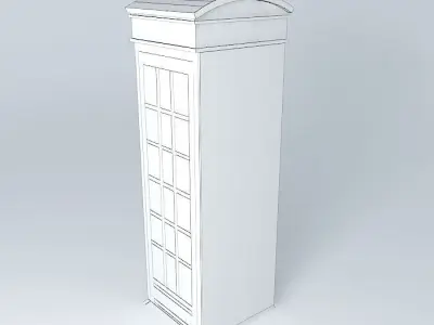 Eco Rail Track Telephone Box Dummy Old Steam Days Free 3D model