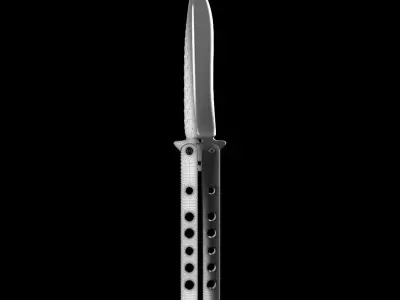 Butterfly knife Free low-poly 3D model